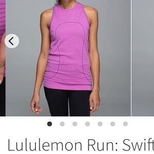 Lululemon Athletica Women's Pink Swiftly Tech Tank Top